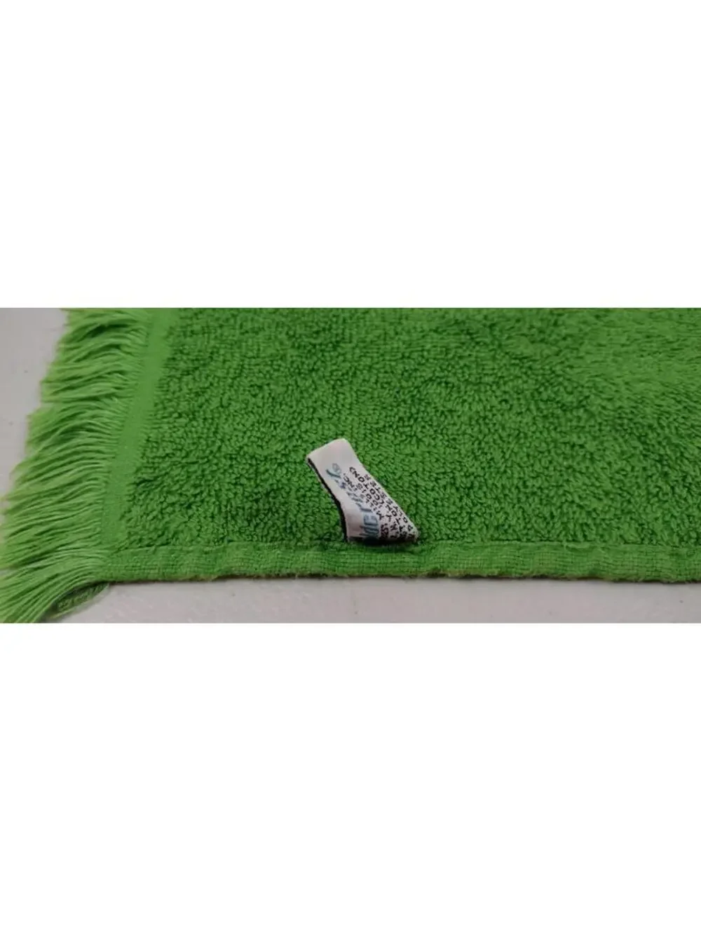 VINTAGE Christmas Towel Fieldcrest CANDY CANE EMBROIDER 1970s Holiday Neon green